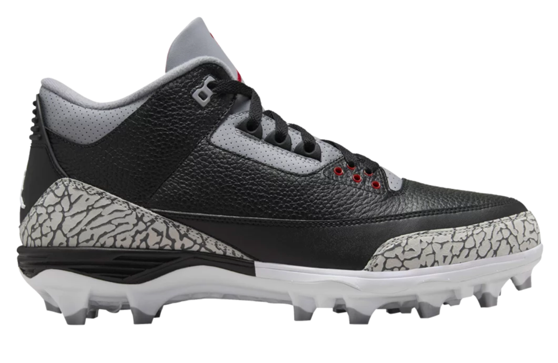 Jordan III (3) Mid TD Football Cleats Black/Cement